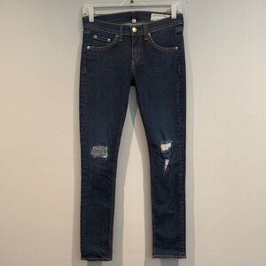 rag & bone Distressed Capri Skinny Jeans - Size 26